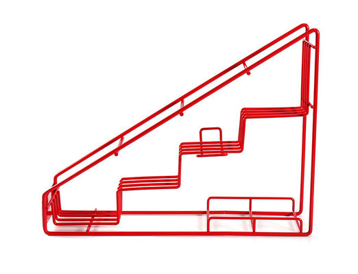 Ράφι επίδειξης σκαλών μπουκαλιών γυαλιού ραφιών αποθήκευσης μετάλλων μπουκαλιών σιροπιού