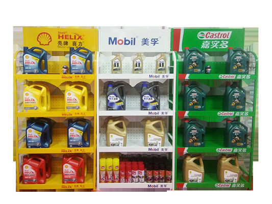 Να τοποθετήσει σε ράφι συνήθειας πράσινο κίτρινο λευκό ραφιών επίδειξης εξαρτημάτων αυτοκινήτων υπεραγορών