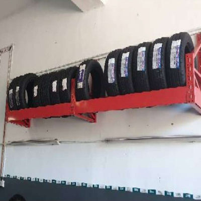Βαρέων καθηκόντων ράφι ραφιών ροδών λογότυπων συνήθειας LH, κρεμώντας ράφι ροδών τοίχων που πυκνώνεται, ράφι επίδειξης χάλυβα για το κατάστημα