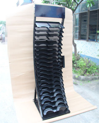 μήκος 700mm 575mm ράφι επίδειξης δειγμάτων κεραμιδιών πλάτους, ο Μαύρος ραφιών επίδειξης κεραμικών κεραμιδιών