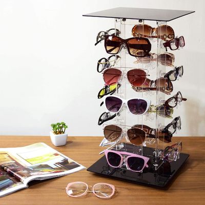 20 ακρυλικός περιστρεφόμενος κάτοχος Eyewear στάσεων επίδειξης γυαλιών ηλίου πλαισίων